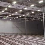 Research greenhouse for seed company with compartmentalized growing areas